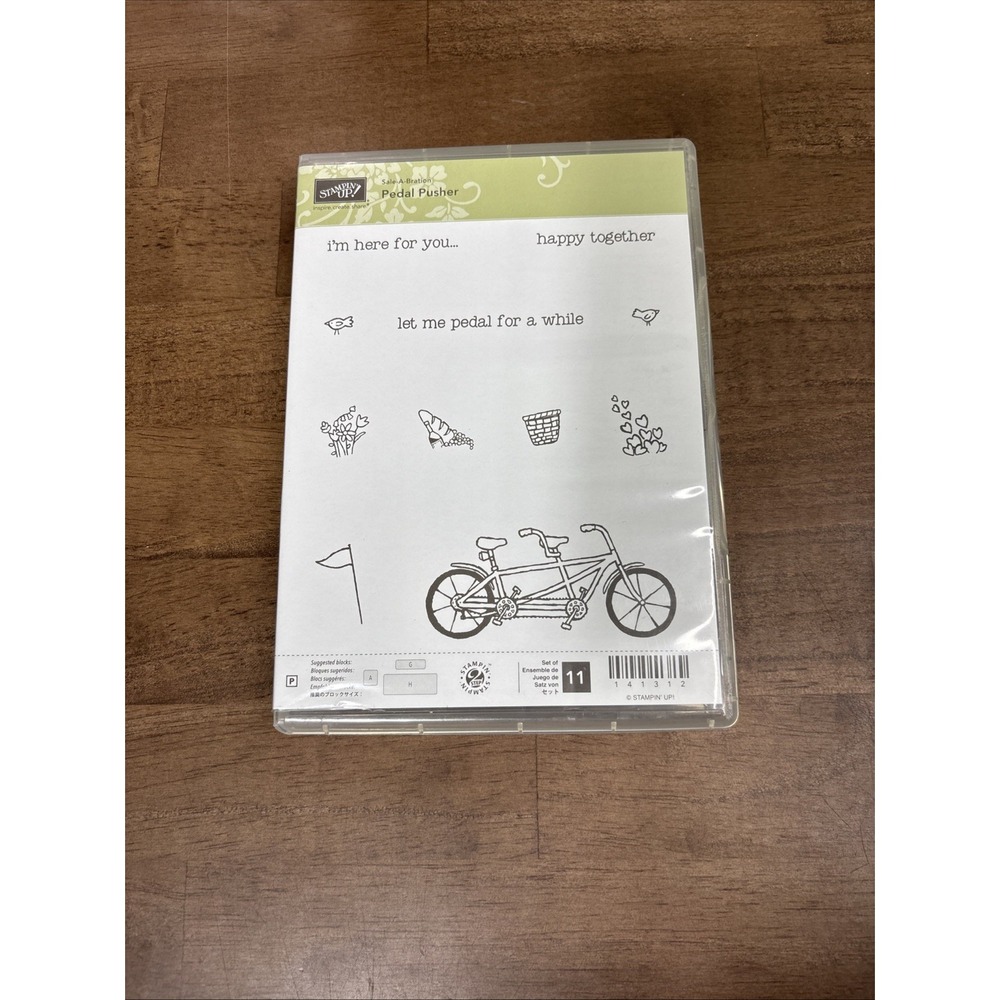 Stampin' Up! Petal Pusher Photopolymer Stamp Set #141312 Bike